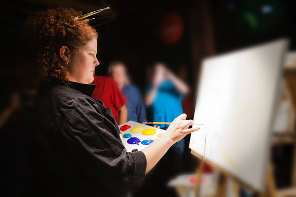 Darlene Watters at Art Battle